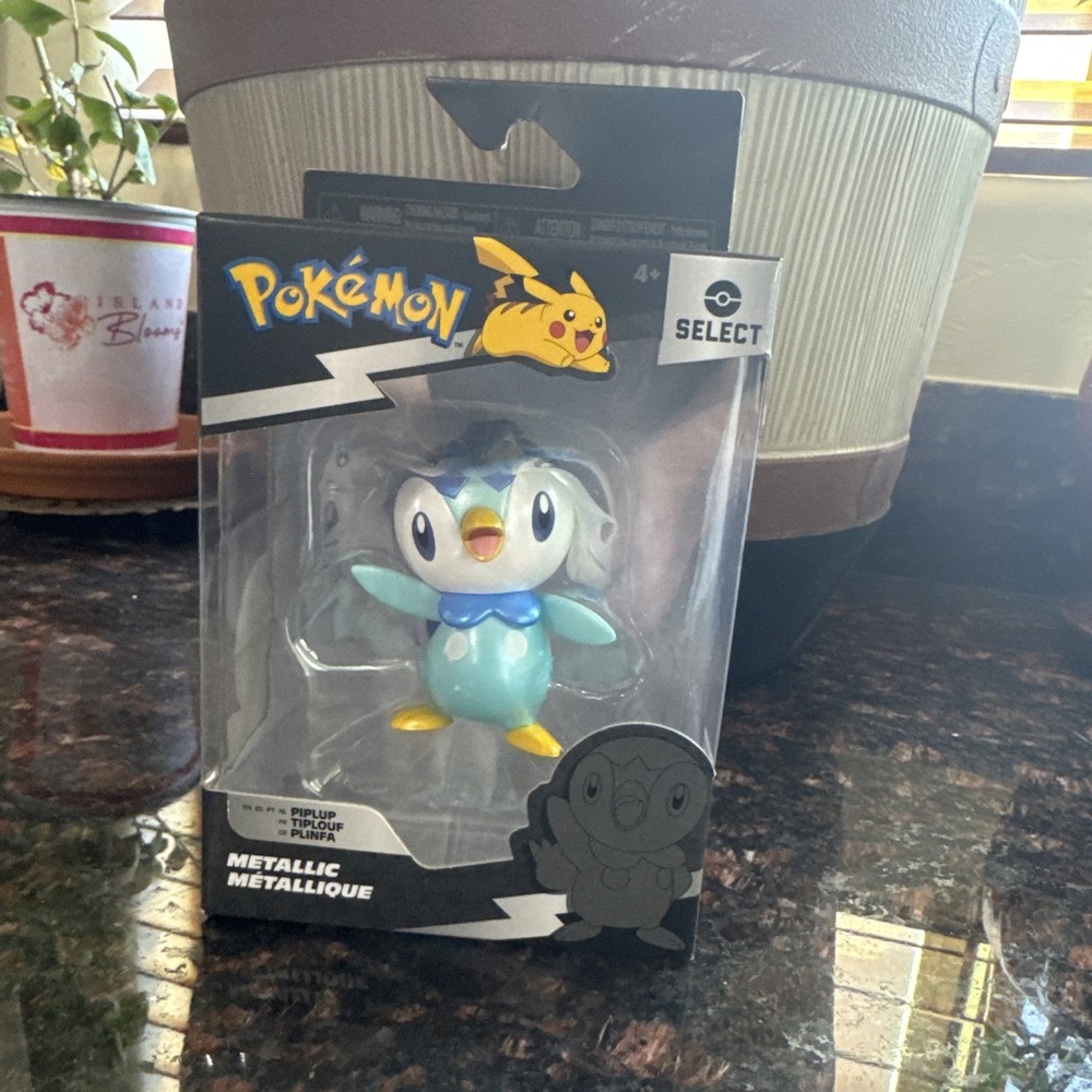Pokemon - Piplup Select Metallic 2.5" Figure Bird Jazawares Blue Brand New